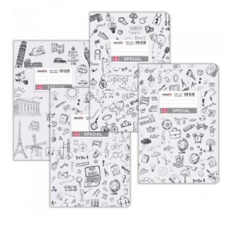 Typotrust Τετράδιο Special Doodles Ριγέ Β5 Φ50 - Λευκό