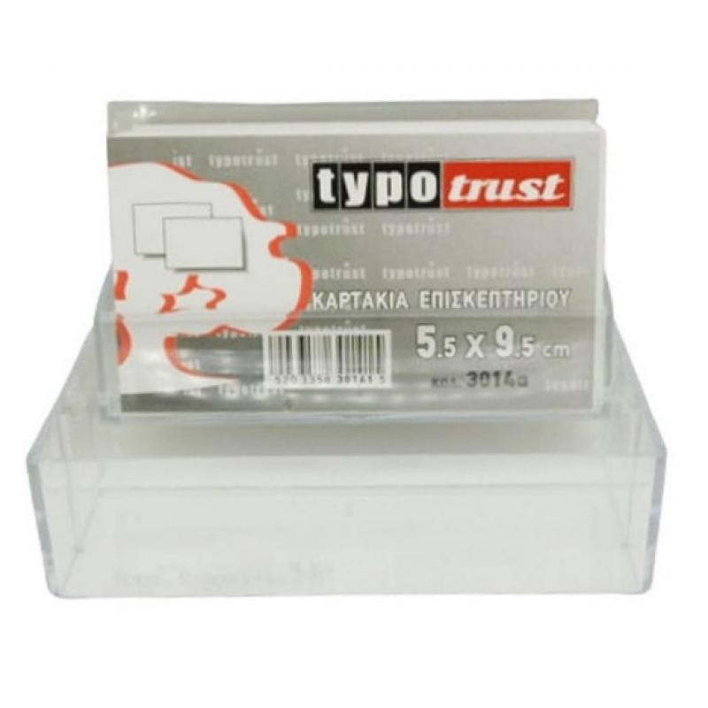 Typotrust Κάρτες Επισκεπτηρίου σε Πλαστική Θήκη (5,5 χ 9,5 cm)