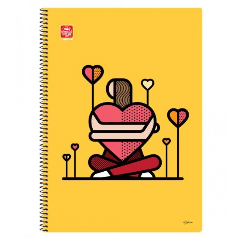 Typotrust Τετράδιο Σπιράλ Human A4 2 Θεμάτων - Αγάπη