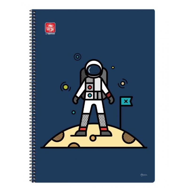 Typotrust Τετράδιο Σπιράλ Human A4 2 Θεμάτων - Διάστημα