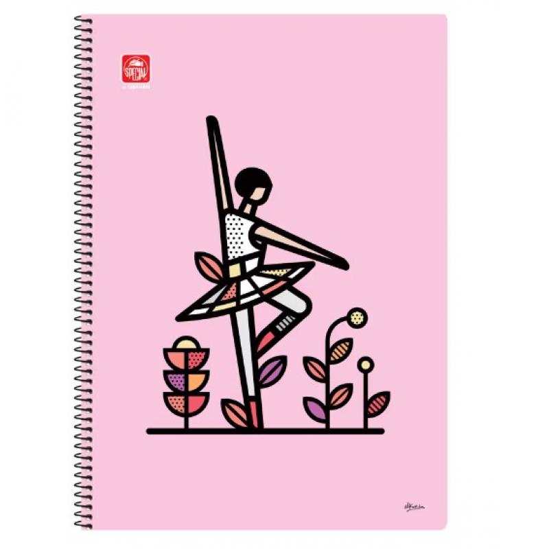 Typotrust Τετράδιο Σπιράλ Human A4 2 Θεμάτων - Μπαλαρίνα