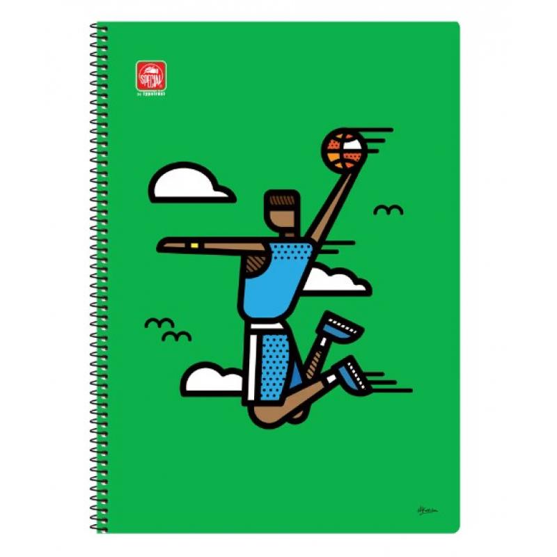 Typotrust Τετράδιο Σπιράλ Human A4 2 Θεμάτων - Μπάσκετ