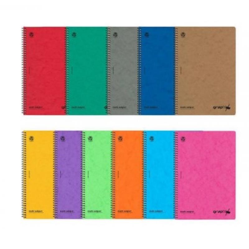 Τετράδιο Σπιράλ Graphix (Πρεσπαν) Α4 2 Θέματα χ 60 σελ. (Διάφορα Χρώματα)