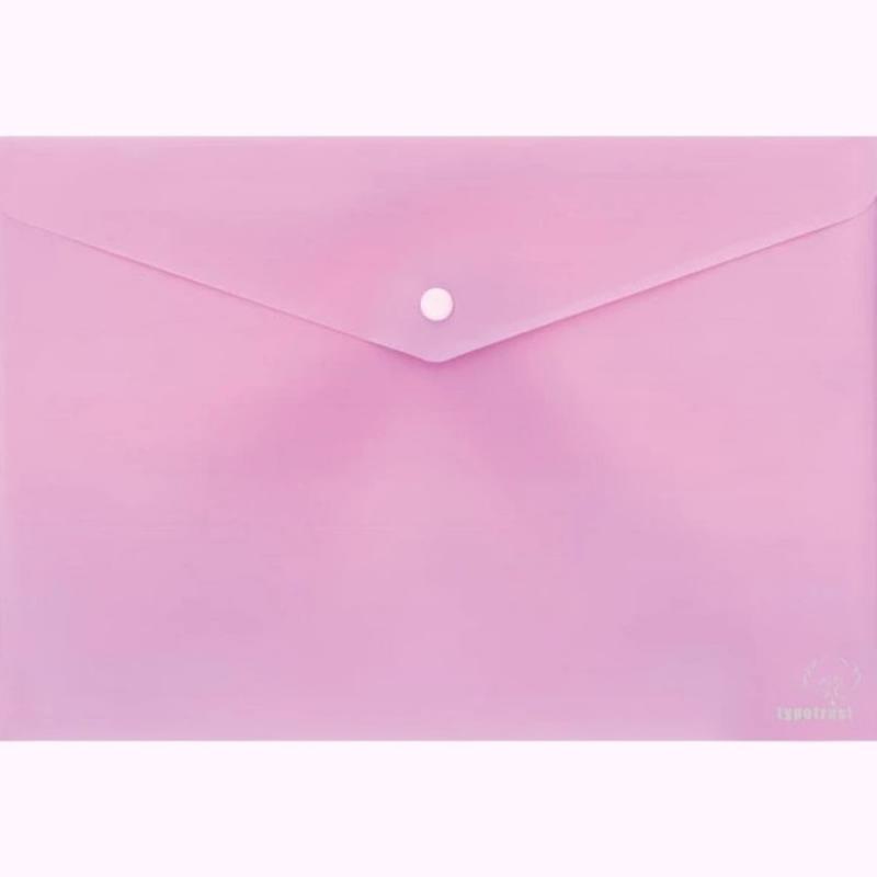 Typotrust Φάκελος Κουμπί PP A4 Pastel - Ροζ