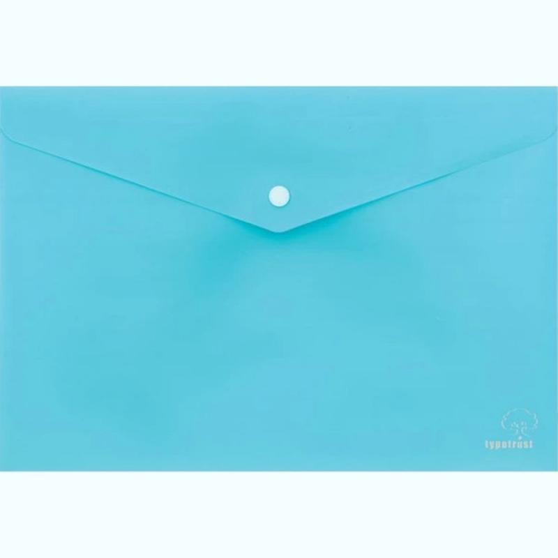 Typotrust Φάκελος Κουμπί PP A4 Pastel - Μπλε