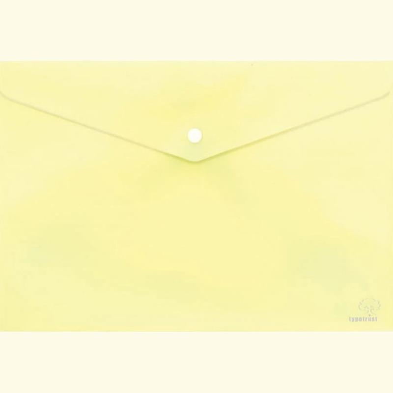 Typotrust Φάκελος Κουμπί PP A4 Pastel - Κίτρινο