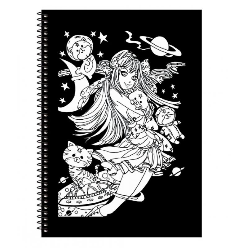 Typotrust Τετράδιο Σπιράλ Velvet A4 2 Θεμάτων - Κορίτσι