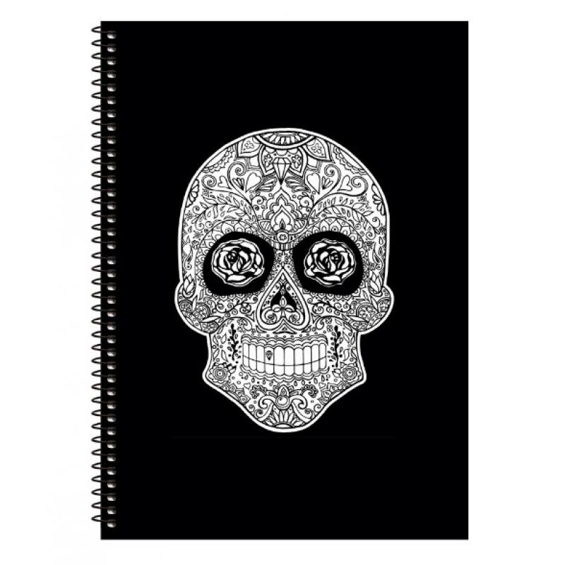 Typotrust Τετράδιο Σπιράλ Velvet A4 2 Θεμάτων - Νεκροκεφαλή