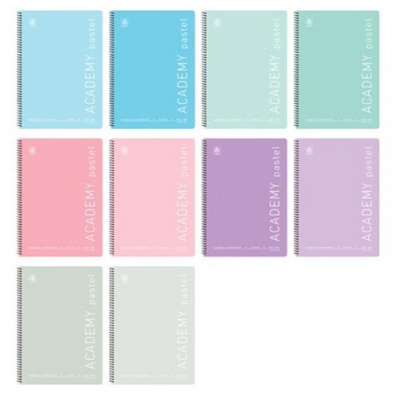 Typotrust Τετράδιο Σπιράλ Academy Pastel A4 2 Θεμάτων (Διάφορα Χρώματα - Τυχαία Επιλογή)
