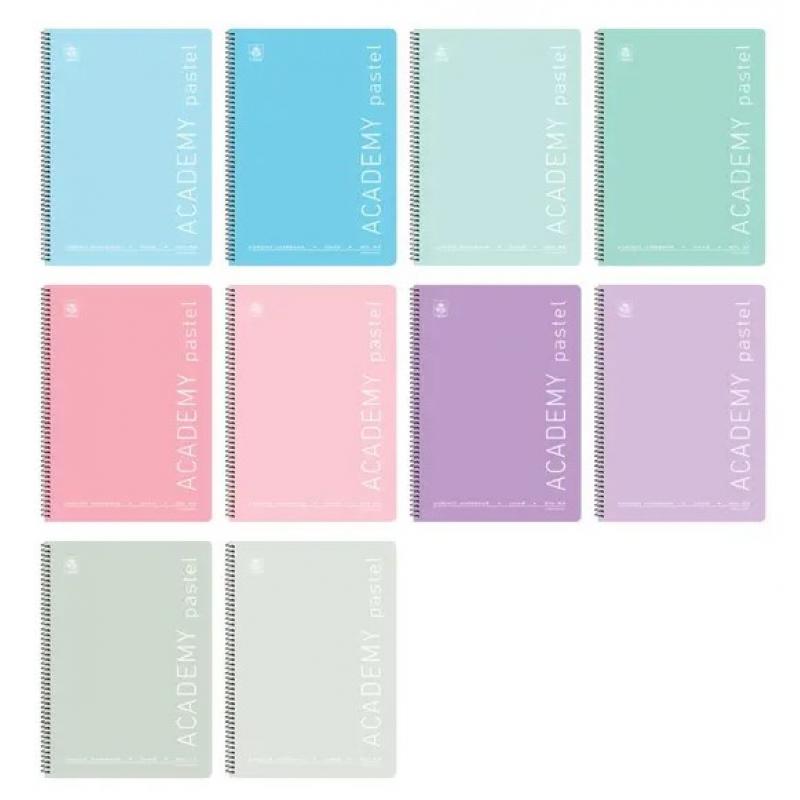 Typotrust Τετράδιο Σπιράλ Academy Pastel A4 3 Θεμάτων (Διάφορα Χρώματα - Τυχαία Επιλογή)