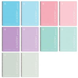 Typotrust Τετράδιο Σπιράλ Academy Pastel Β5 2 Θεμάτων x 120 σελ. (Διάφορα Χρώματα)