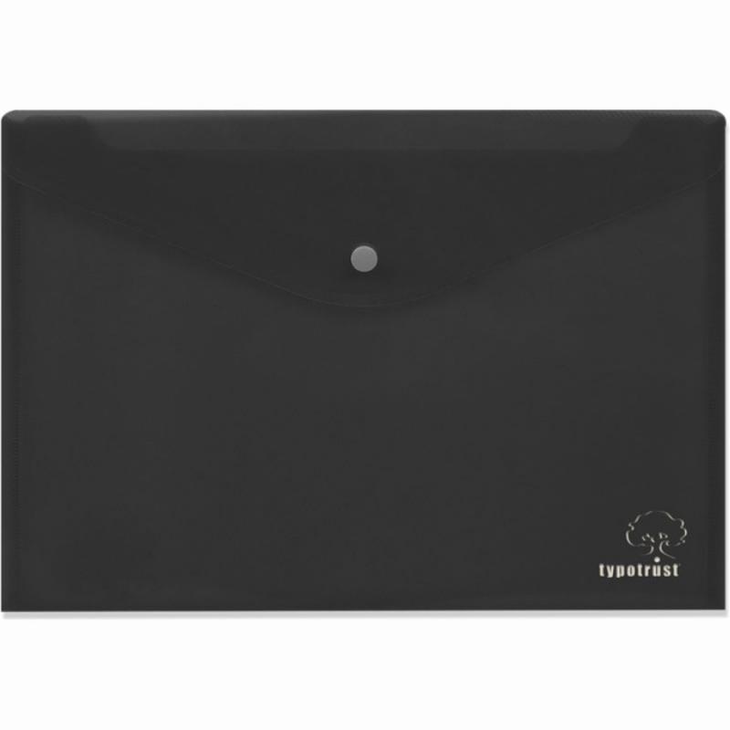 Φάκελος Κουμπί Α4 Μαύρο - Typotrust