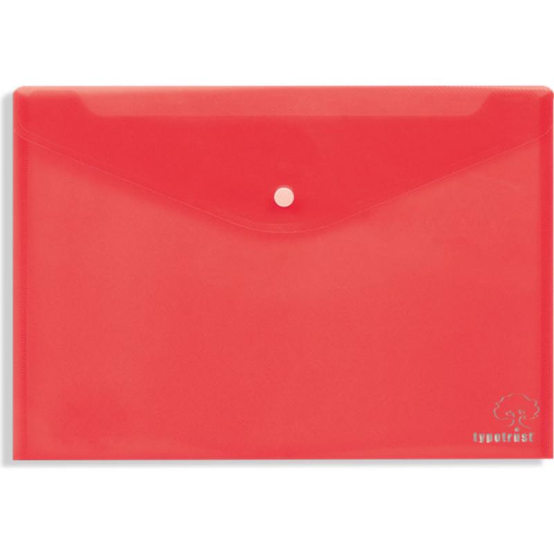 Typotrust Φάκελος Κουμπί Α4 Κόκκινο