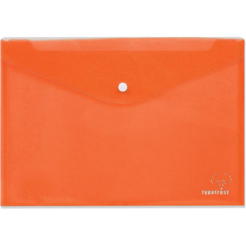Φάκελος Κουμπί Α4 Πορτοκαλί - Typotrust