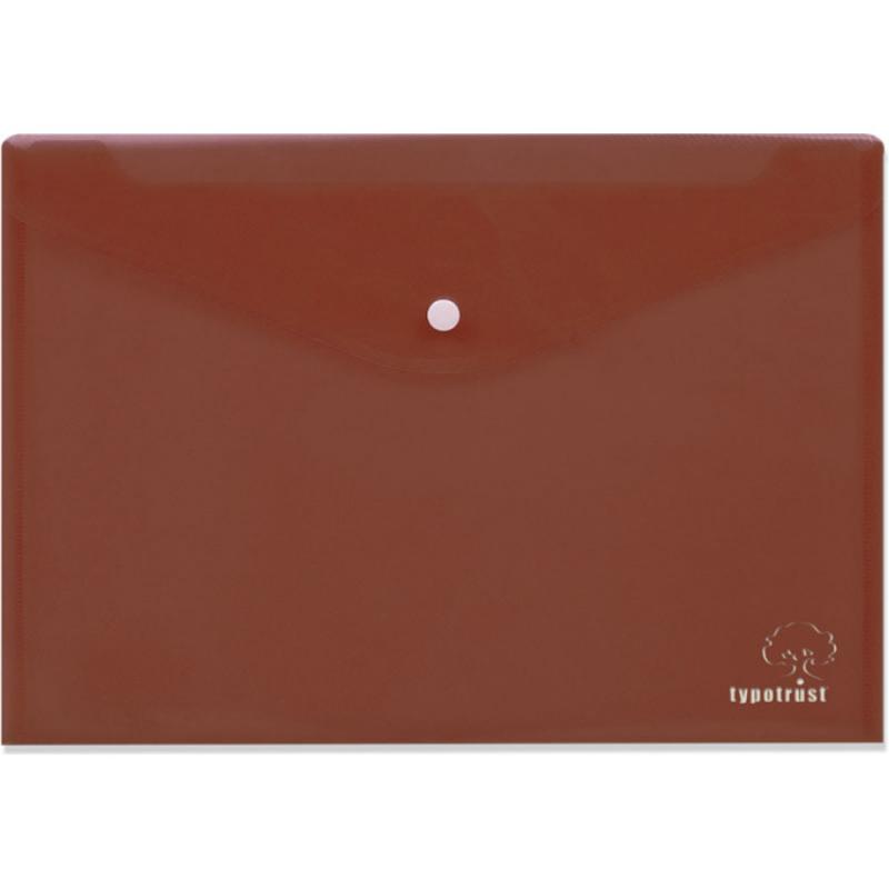 Φάκελος Κουμπί Α4 Καφέ - Typotrust