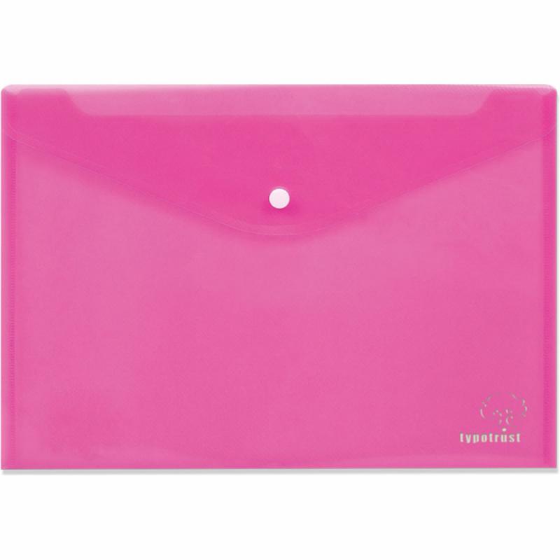 Φάκελος Κουμπί Α4 Ροζ - Typotrust