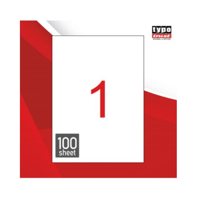 Typotrust Ετικέτες Αυτοκόλλητες Α4 210 χ 297 (100 Φ.)