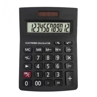 Αριθμομηχανή Γραφείου 12 Ψηφία Dual Power 144 x 103 Μαύρο