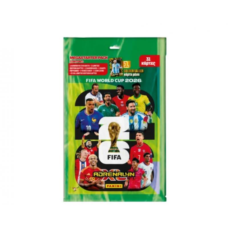 Panini World Cup 2026 Adrenalyn Mega Starter Pack (24 Κάρτες + 3 Lim. + 2 XXL + 1 GB + Album)
