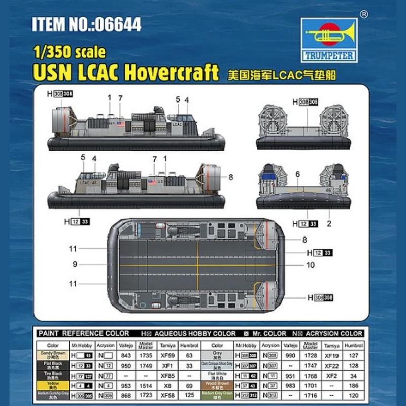 Trumpeter: USN LCAC Hovercraft in 1:350