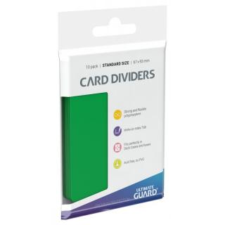 Ultimate Guard Card Dividers Standard Size (10) - Green