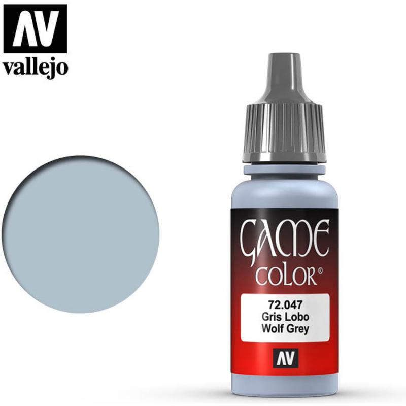 Game Color Acrylic Paint - Vallejo 17ml - Wolf Grey 72047