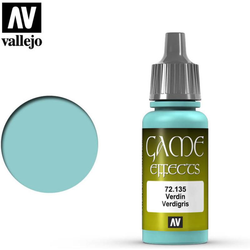 Game Color Acrylic Paint - Vallejo 17ml - Verdigris 72135
