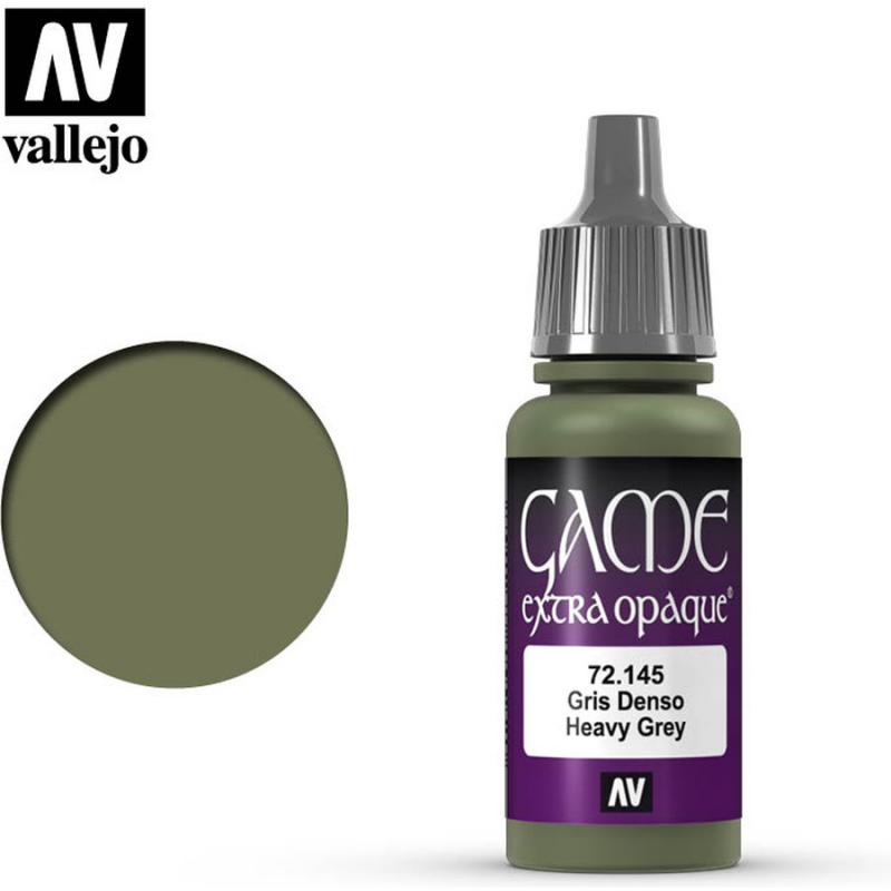 Game Color Acrylic Paint - Vallejo 17ml - Εxtra Opaque Heavy Grey 72145