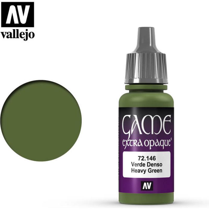 Game Color Acrylic Paint - Vallejo 17ml - Extra Opaque Heavy Green 72146
