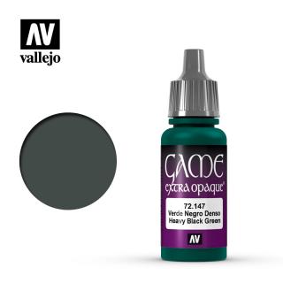 Game Color Acrylic Paint - Vallejo 17ml - Εxtra Opaque Heavy Black Green 72147