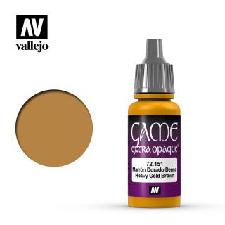 Game Color Acrylic Paint - Vallejo 17ml - Εxtra Opaque Heavy Goldbrown 72151