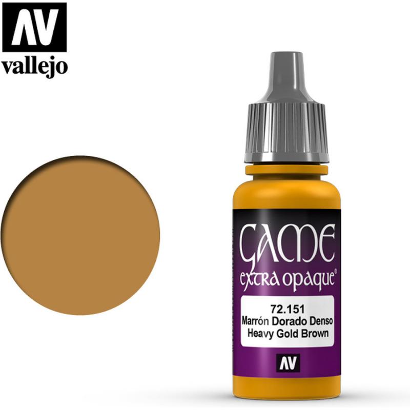 Game Color Acrylic Paint - Vallejo 17ml - Extra Opaque Heavy Goldbrown 72151