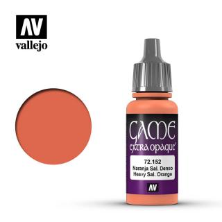 Game Color Acrylic Paint - Vallejo 17ml - Εxtra Opaque Heavy Orange 72152