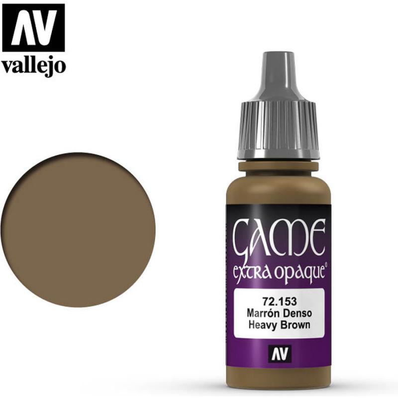 Game Color Acrylic Paint - Vallejo 17ml - Extra Opaque Heavy Brown 72153