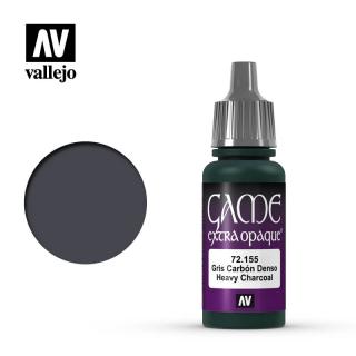 Game Color Acrylic Paint - Vallejo 17ml - Εxtra Opaque Heavy Charcoal 72155