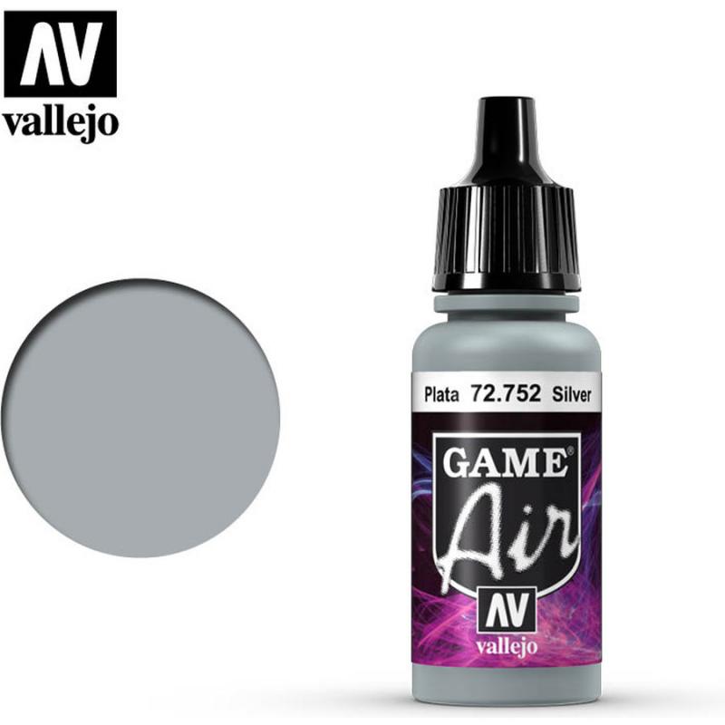 Game Air Acrylic Paint - Vallejo 17ml - Silver 72752