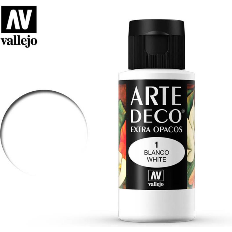 Art Deco Acrylic Paint - Vallejo 60ml - White 85001