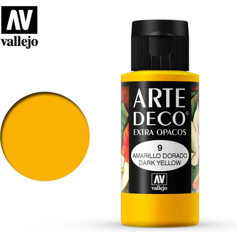Art Deco Acrylic Paint - Vallejo 60ml - Cadmium Yellow 85009