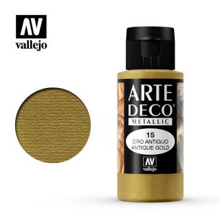 Art Deco Acrylic Paint - Vallejo 60ml - Antique Gold 85015
