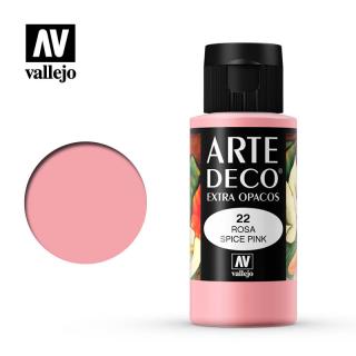 Art Deco Acrylic Paint - Vallejo 60ml - Spice Pink 85022