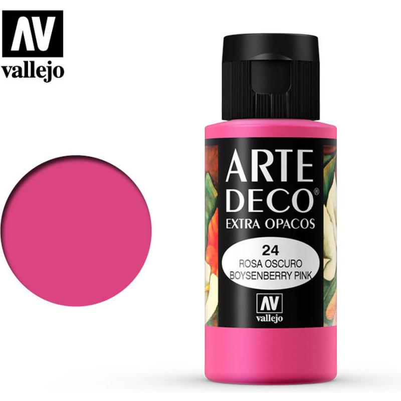 Art Deco Acrylic Paint - Vallejo 60ml - Boysenberry Pink 85024