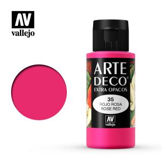 Art Deco Acrylic Paint - Vallejo 60ml - Rose Red 85035