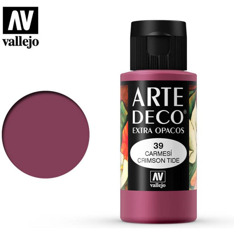 Art Deco Acrylic Paint - Vallejo 60ml - Crimpson Tide 85039