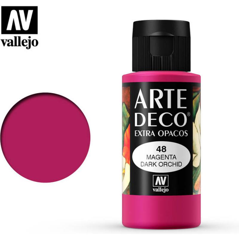 Art Deco Acrylic Paint - Vallejo 60ml - Dark Orchid 85048