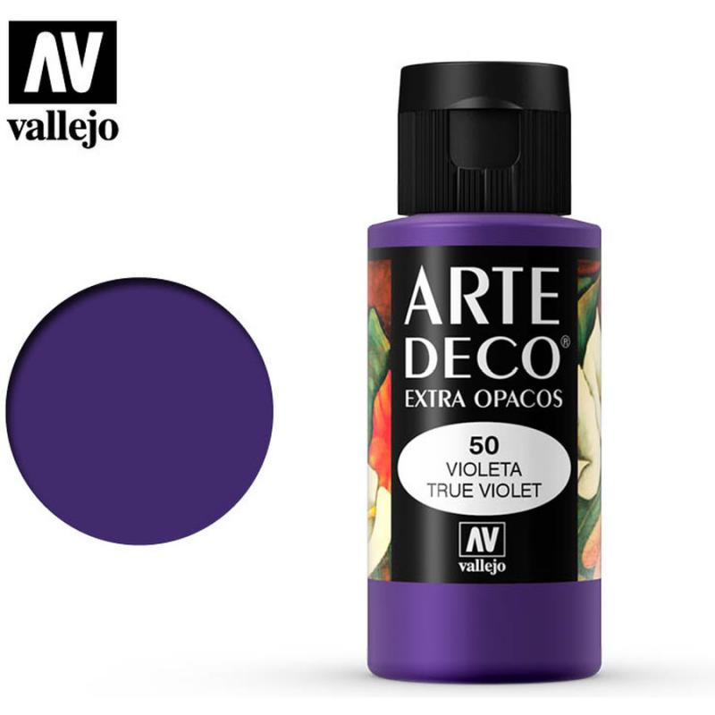 Art Deco Acrylic Paint - Vallejo 60ml - True Violet 85050