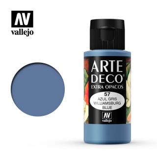 Art Deco Acrylic Paint - Vallejo 60ml - Williamsburg Blue 85057