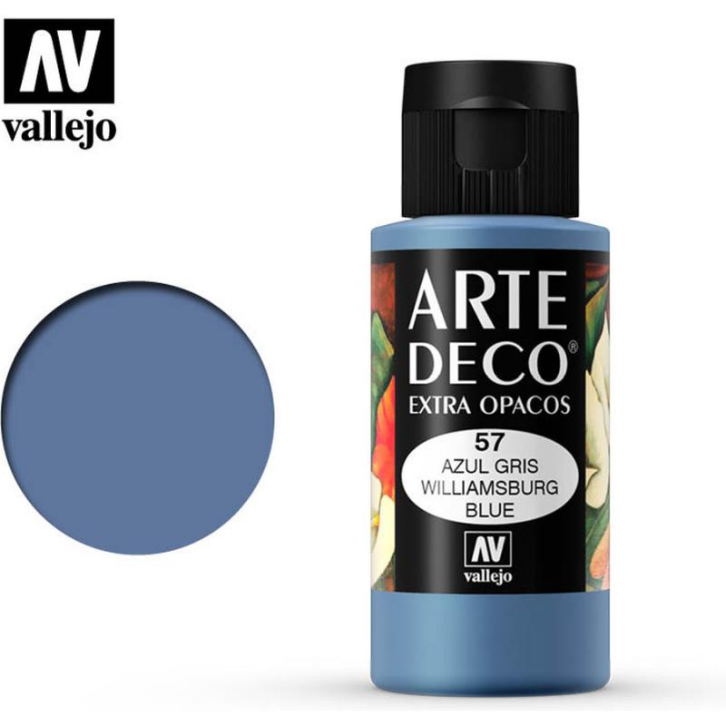 Art Deco Acrylic Paint - Vallejo 60ml - True Blue 85057