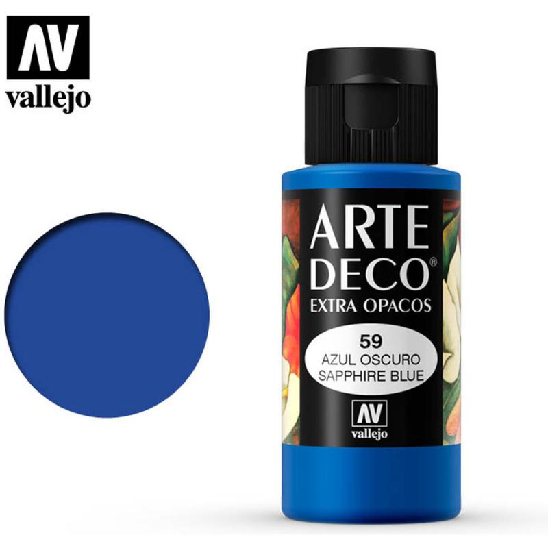 Art Deco Acrylic Paint - Vallejo 60ml - Sapphire Blue 85059