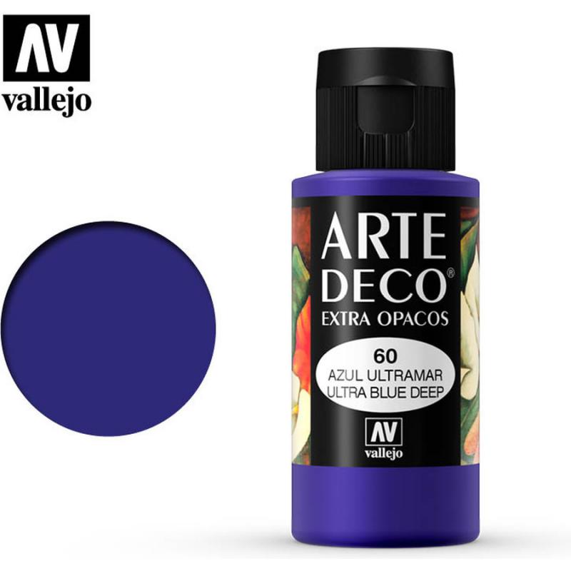Art Deco Acrylic Paint - Vallejo 60ml - Ultra Deep Blue 85060