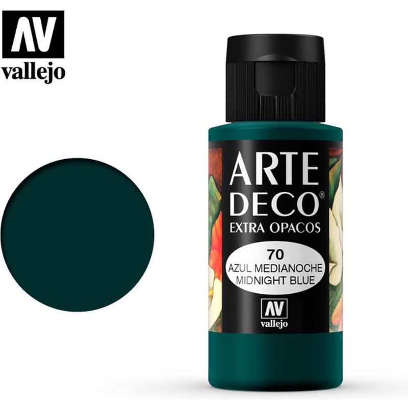 Art Deco Acrylic Paint - Vallejo 60ml - Midnight Blue 85070